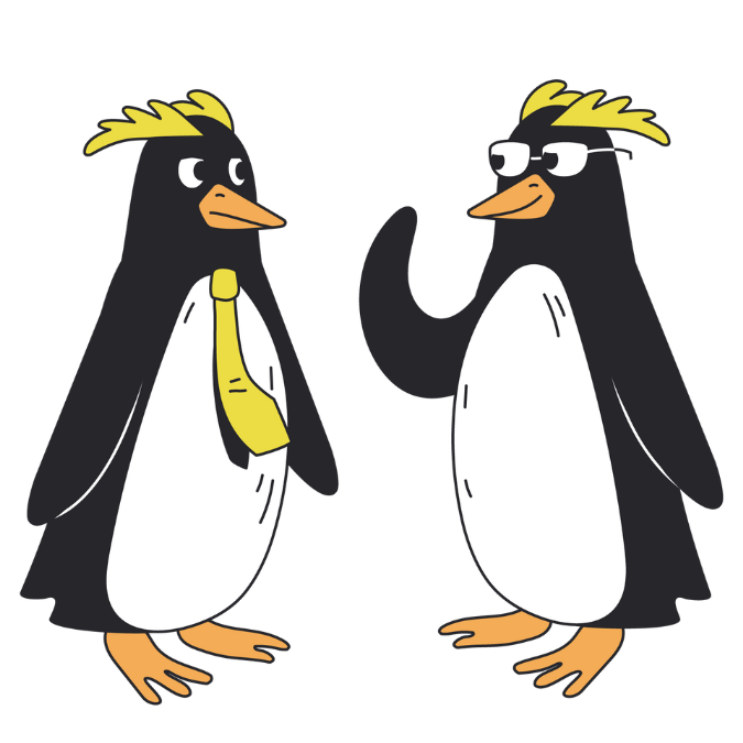 footer penguin